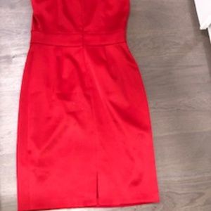 Red Hot Dress Plunge with slit in the back